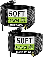 Vista 18 de HUANCHAIN Cable de extensión para exteriores de calibre 14/3 de 25 pies, resistente al agua, con cable eléctrico de 3 clavijas iluminado y flexible