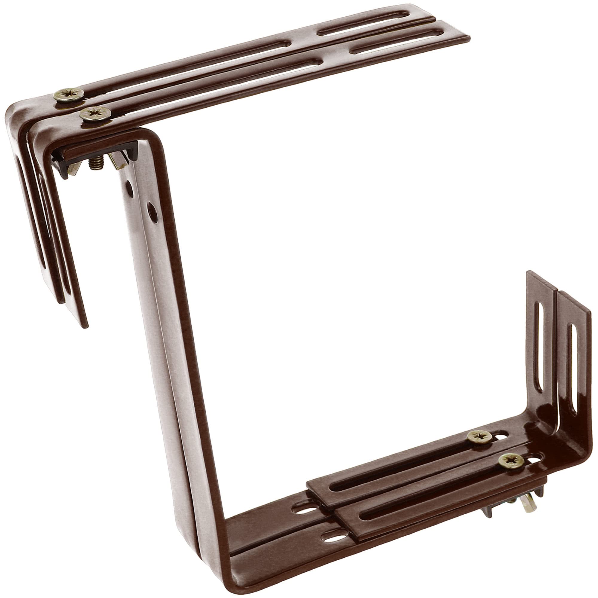 com-four® 4X Support de bac à Fleurs pour parapets et Garde-Corps de Balcon - Fixation Flexible en métal pour bacs à Plantes - réglable dans Les 2 Sens - Pas de perçage
