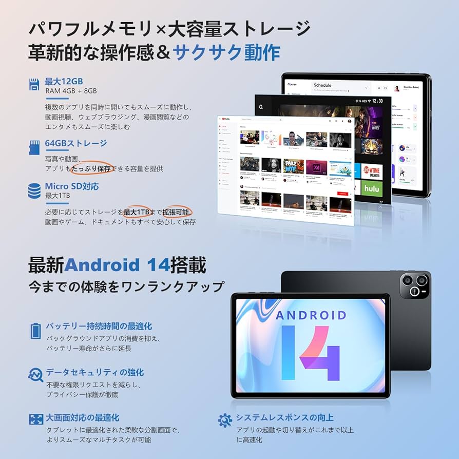 たうぃーさま　 高性能 8コアCPU IPS 1280*800ディスプレイ Amazon.co.jp: タブレット 10インチ 【2025高性能モデル 12GB+
