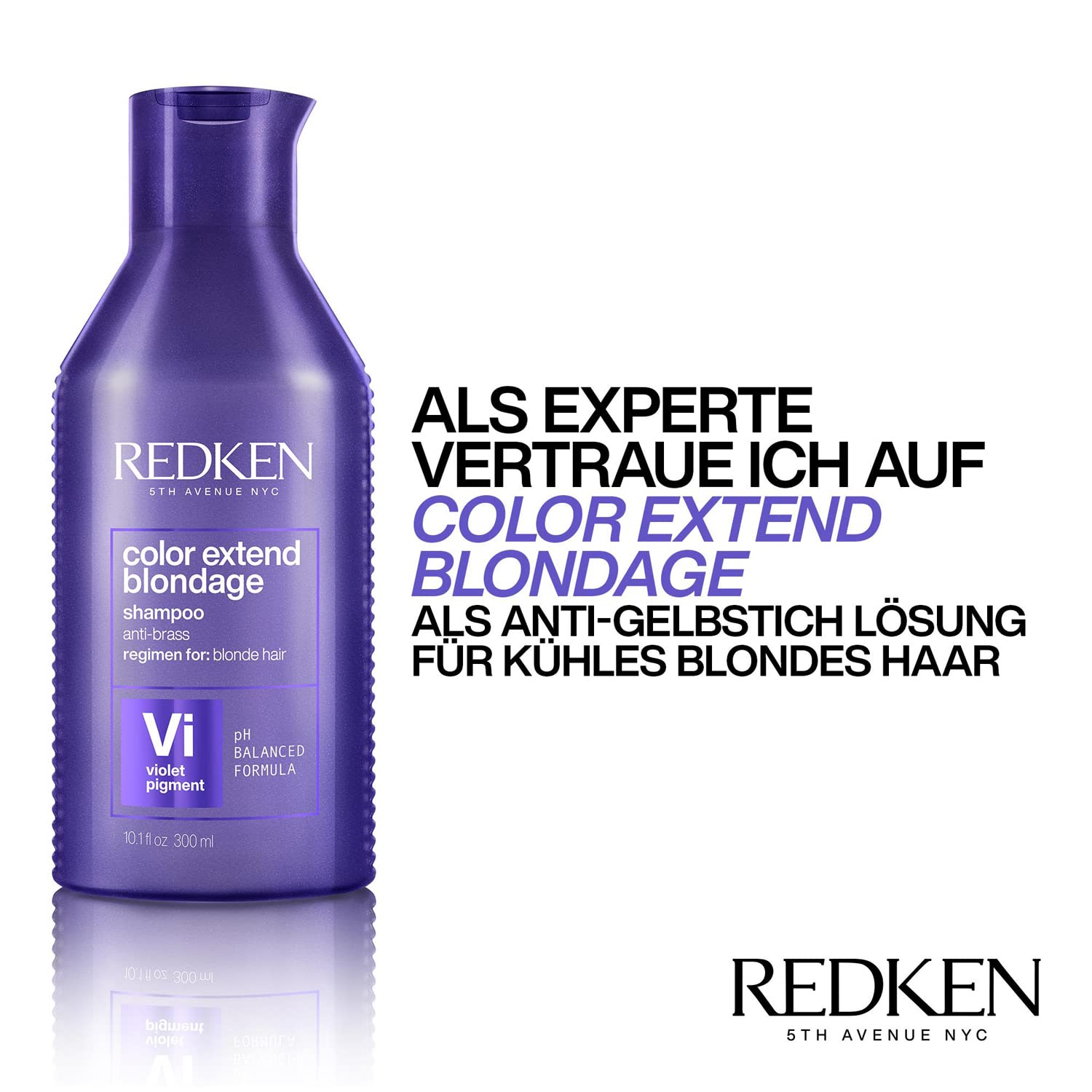 Redken | Pflegeset für blondes und blondiertes Haar ohne Gelbstich, Mit Protein-Komplex, Color Extend Blondage Shampoo 300 ml & Conditioner 300 ml