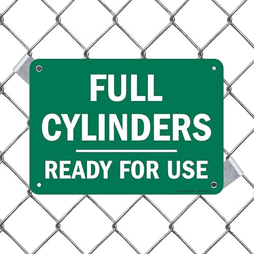 Miniatura 2 de SmartSign Cartel "Cilindros completos, listos para usar"  Aluminio de 7" x 10"