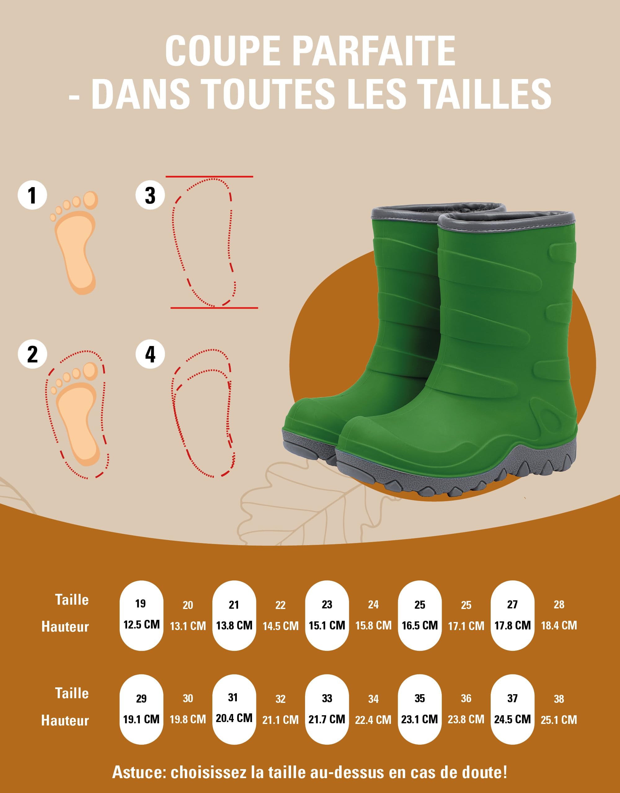 Mikk-line Thermostiefel | Winterstiefel Thermo Gummistiefel | Gefüttert | Wasserdicht | Warm Und Isolierend | Winddicht | Thermostiefel aus Naturgummi | Ultra Warm | Schneestiefel