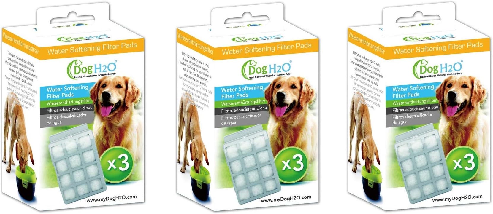 9 Pack of Water Softening Filter Pads for Dog Drinking Fountains