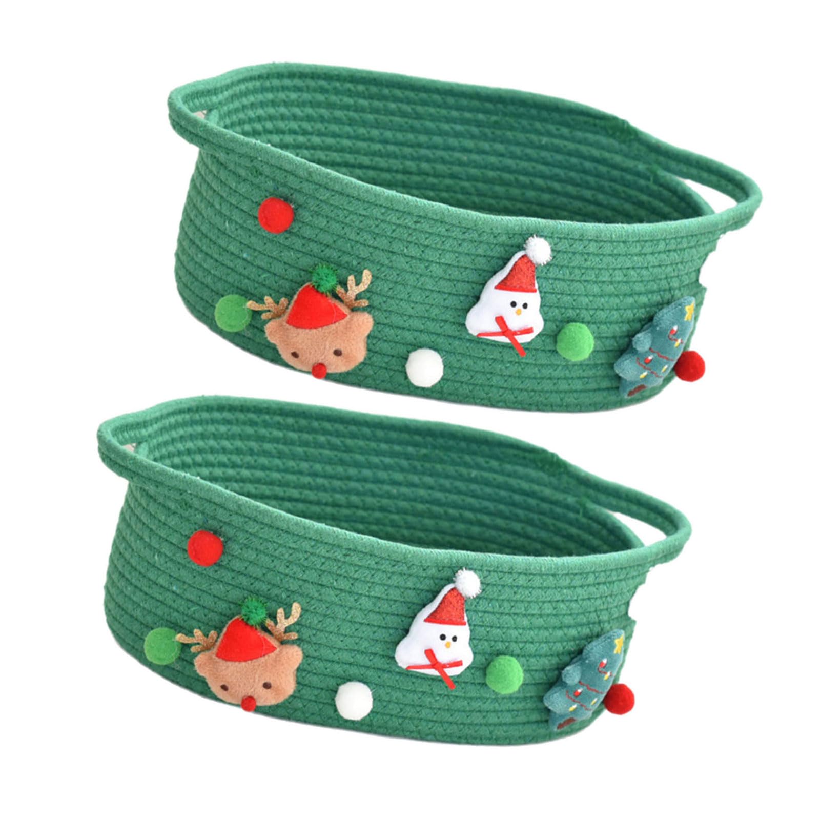 Panier de rangement en corde coton tissu panier Noël enfant boîte jouets tressée
