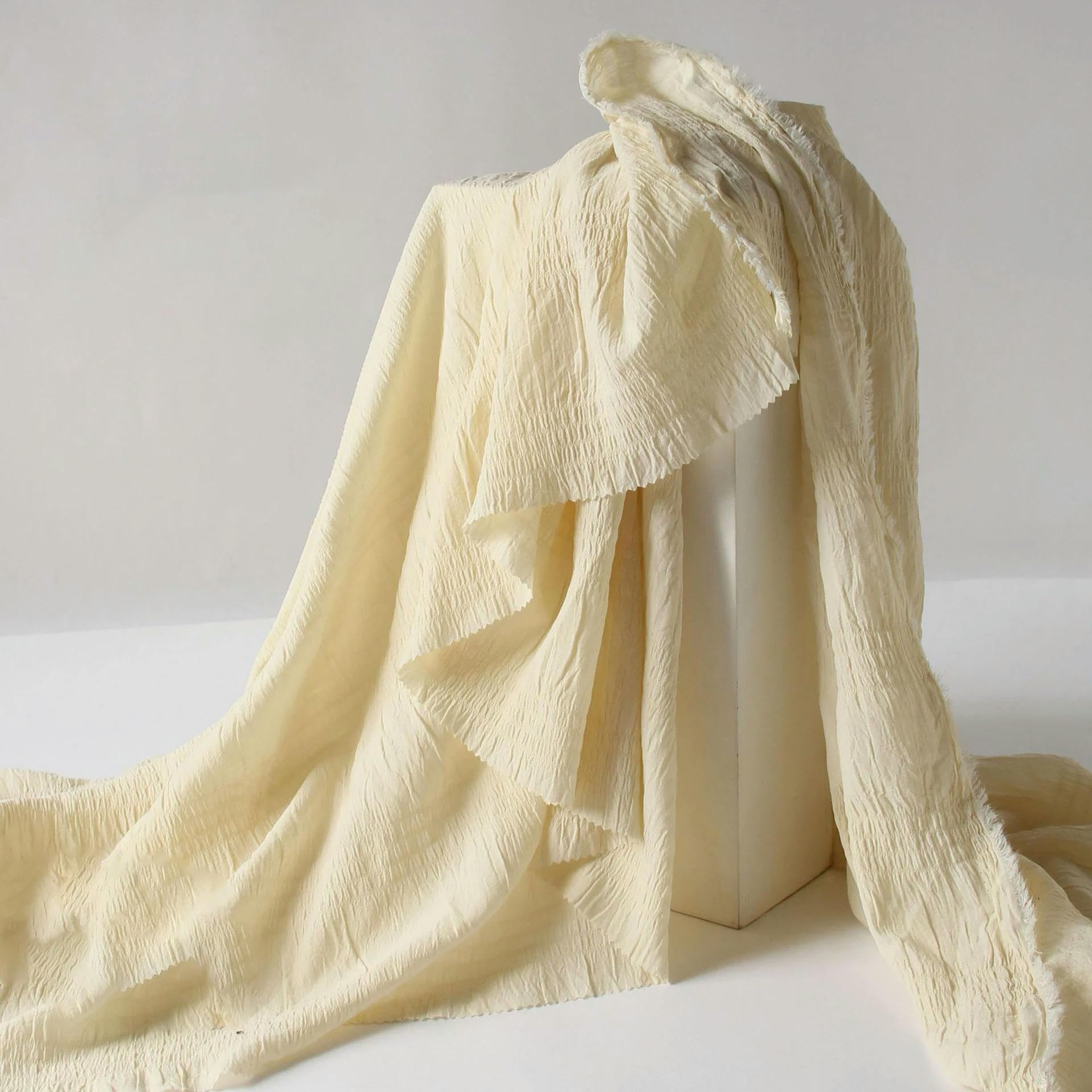 150 cm breit 1/2/3 m lang Krepp-Chiffon-Stoff halbtransparenter Chiffon-Stoff Meterware Chiffon-Stoff für Stoff DIY Schal Basteln