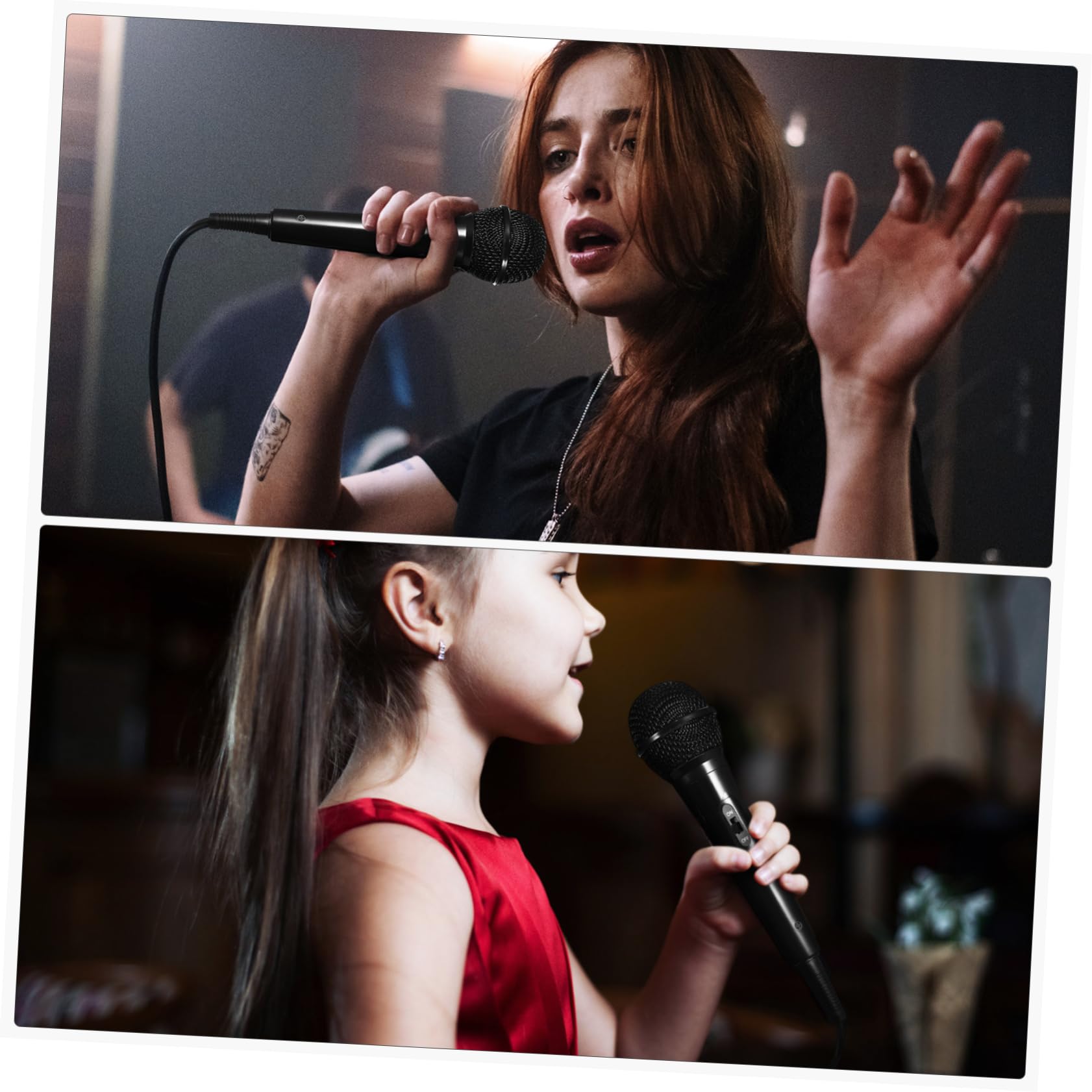Toddmomy Handheld Dynamic Microphone for Karaoke Singing Wired Mic for Recording Speech Live Streaming Compatible with DVD System High Fidelity Audio Quality