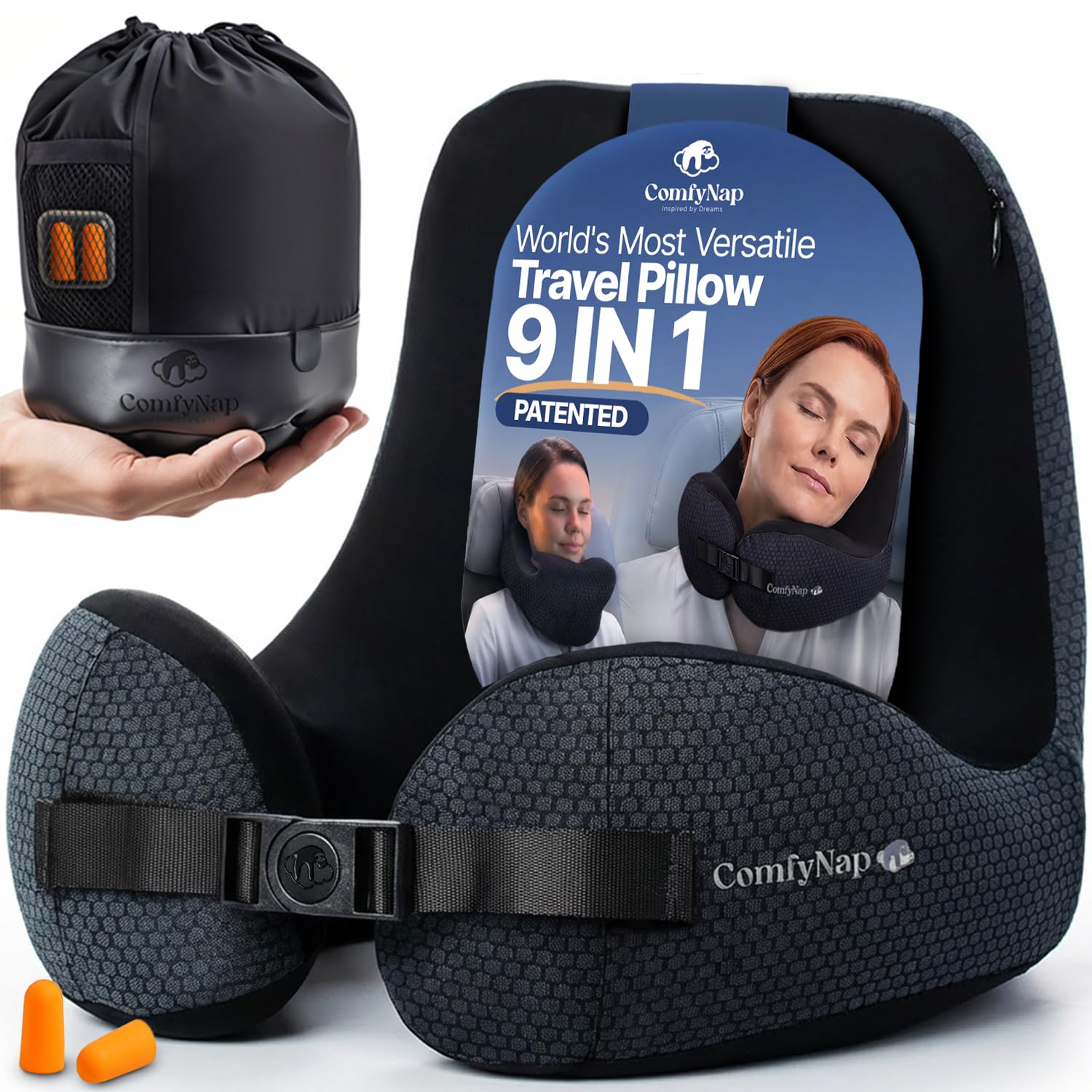 Amazon.com: ComfyNap® Versatile Travel Neck Pillow for Airplane