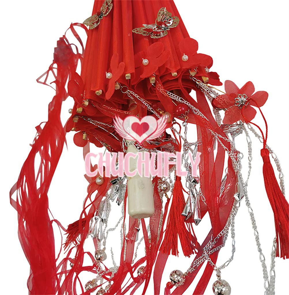 Amazon.co.jp: 天官賜福 花城 三郎 血雨探花 銀蝶傘 赤い傘 COSPLAY