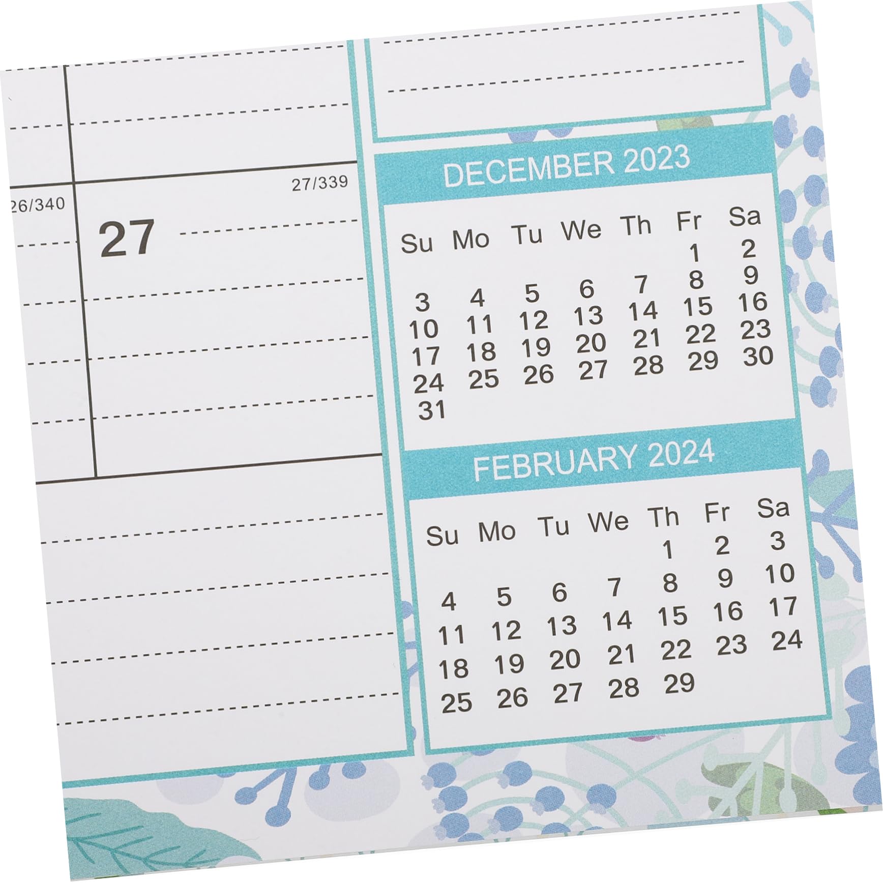 SEWACC 3 Piezas calendario inglés calendario de escritorio os de mesa os mesa 2024 o de pared mensual 2023 o de material de oficina
