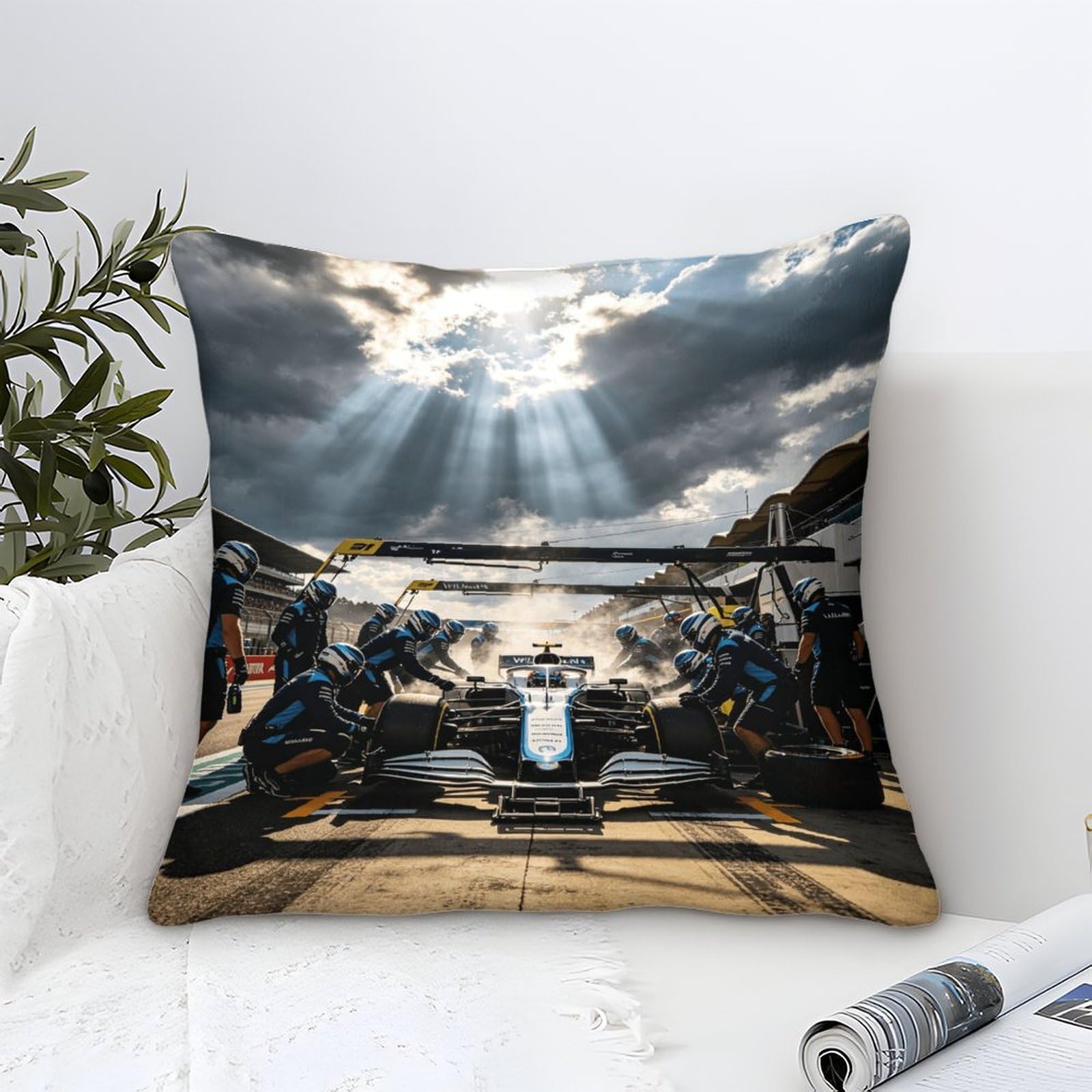 Dafufbw Formulaa Racing-7 Pit Stop Cushion Cover 50X50cm Formulaa Racing Throw Pillow Cover For Couch Sofa Home Decor, Microfiber