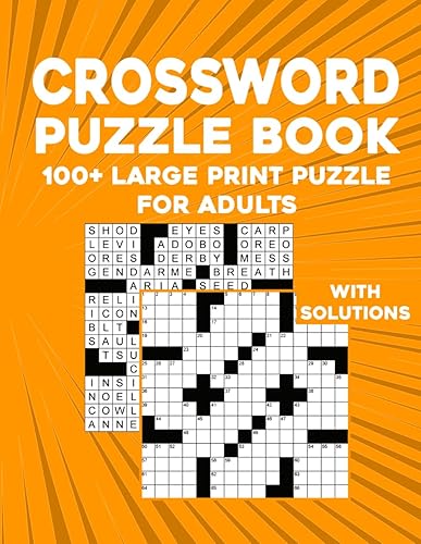 Brain Teasers Galore: Easy to Medium Crossword Puzzles - Large Print: Challenge Your Mind with Over 100 Fun and Engaging Puzzles