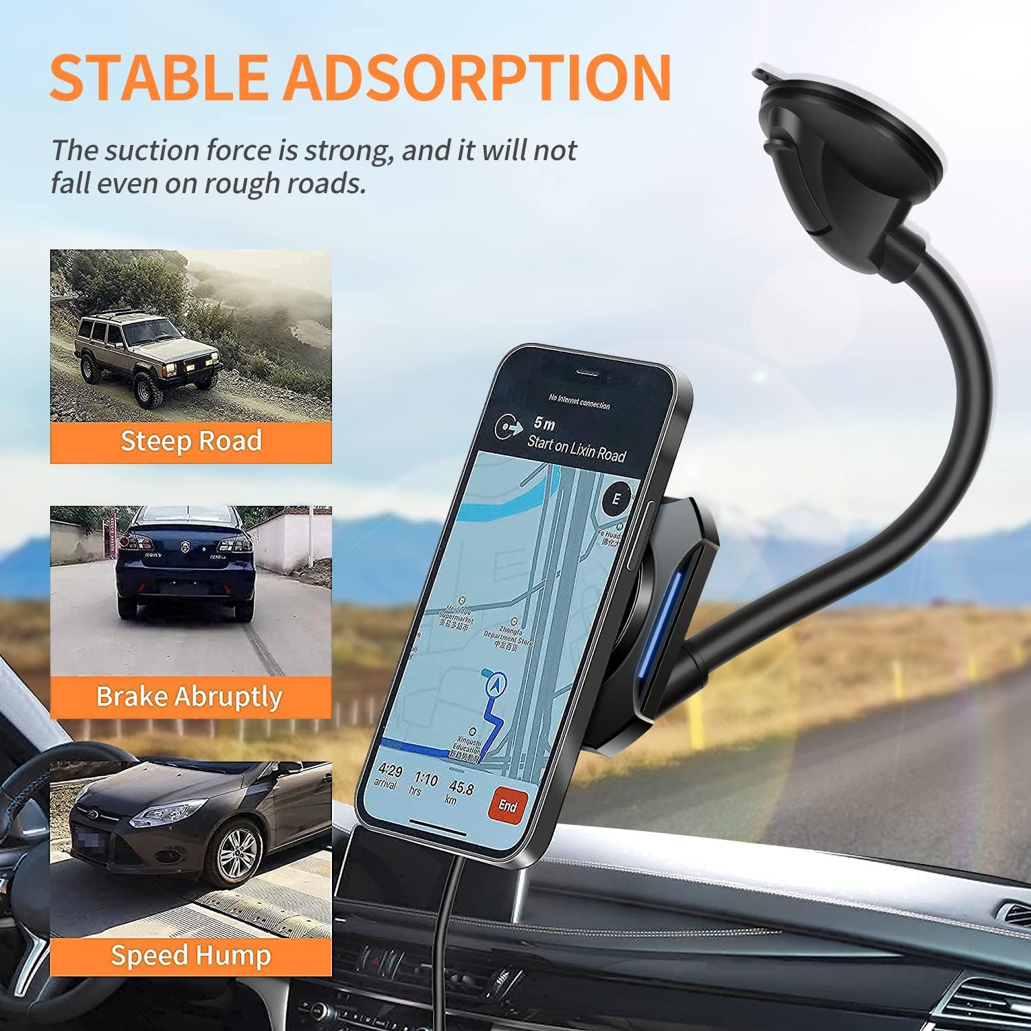 Magnetic Wireless Car Charger for iPhone 14 Pro Max/14 Pro/14/14 Plus/Magsafe case,iPhone 13/12 Series,OTAO Air Vent Clip Windshield Dashboard Car Mount Phone Holder