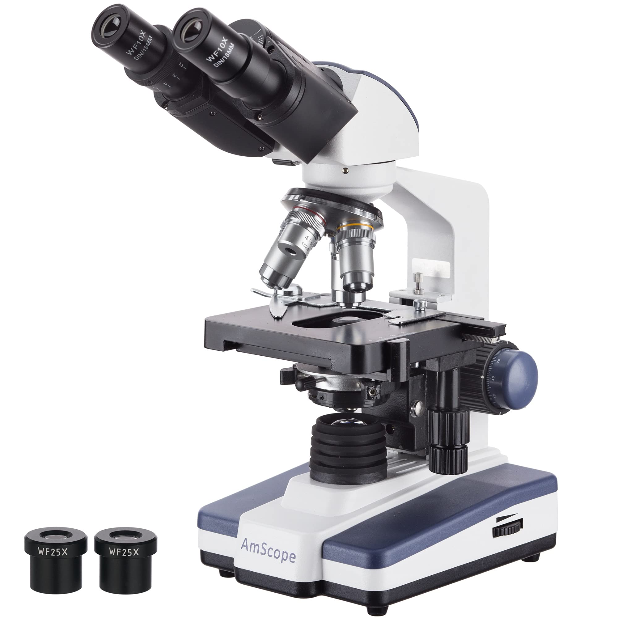 Microscopio Composto binoculare da Laboratorio a LED 40X-2500X con Stadio 3D