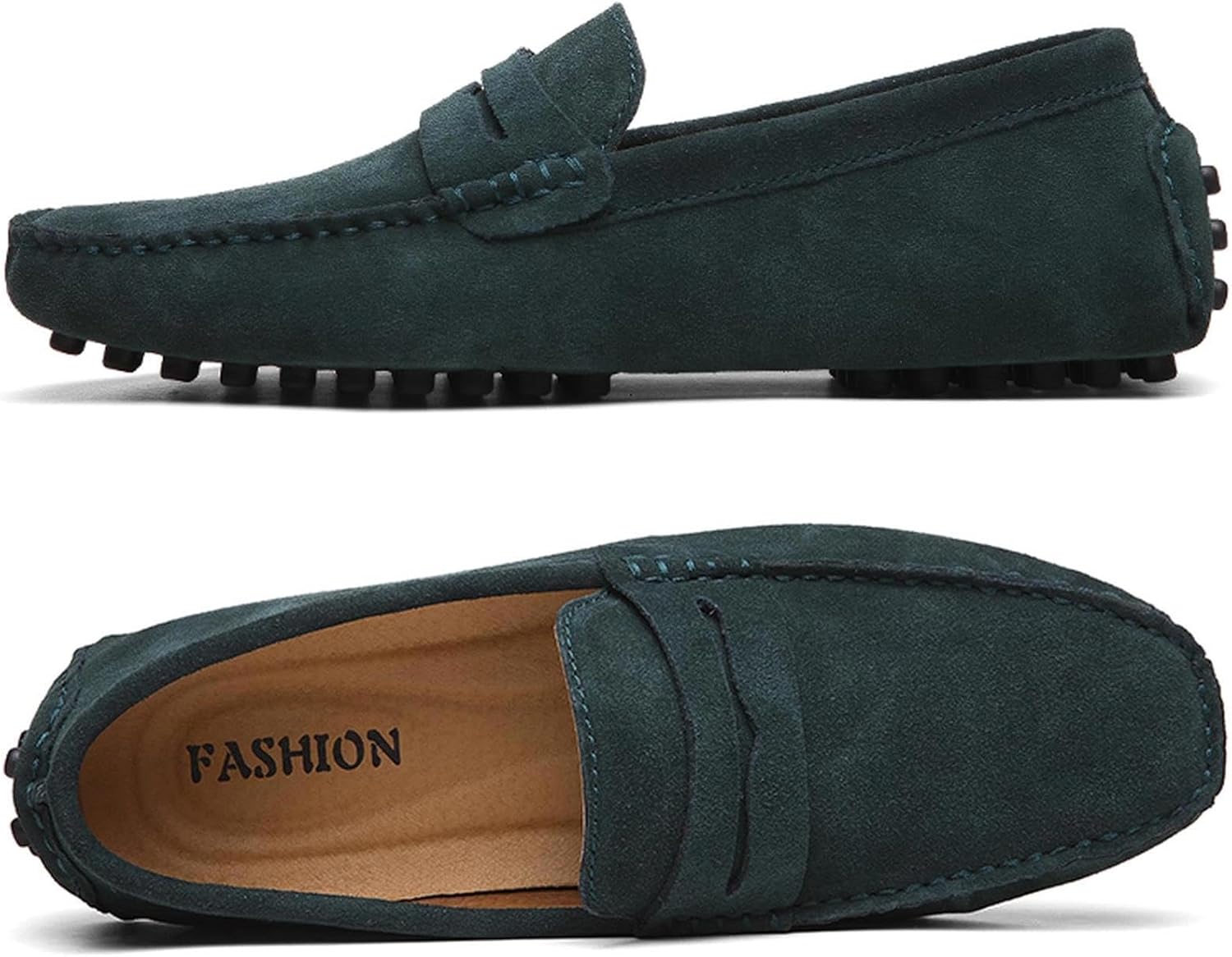 Men's Dress Loafers Slip On Casual Shoes Lightweight Soft Penny Loafers Suede Driving Boat Shoes Moccasins - Image 5