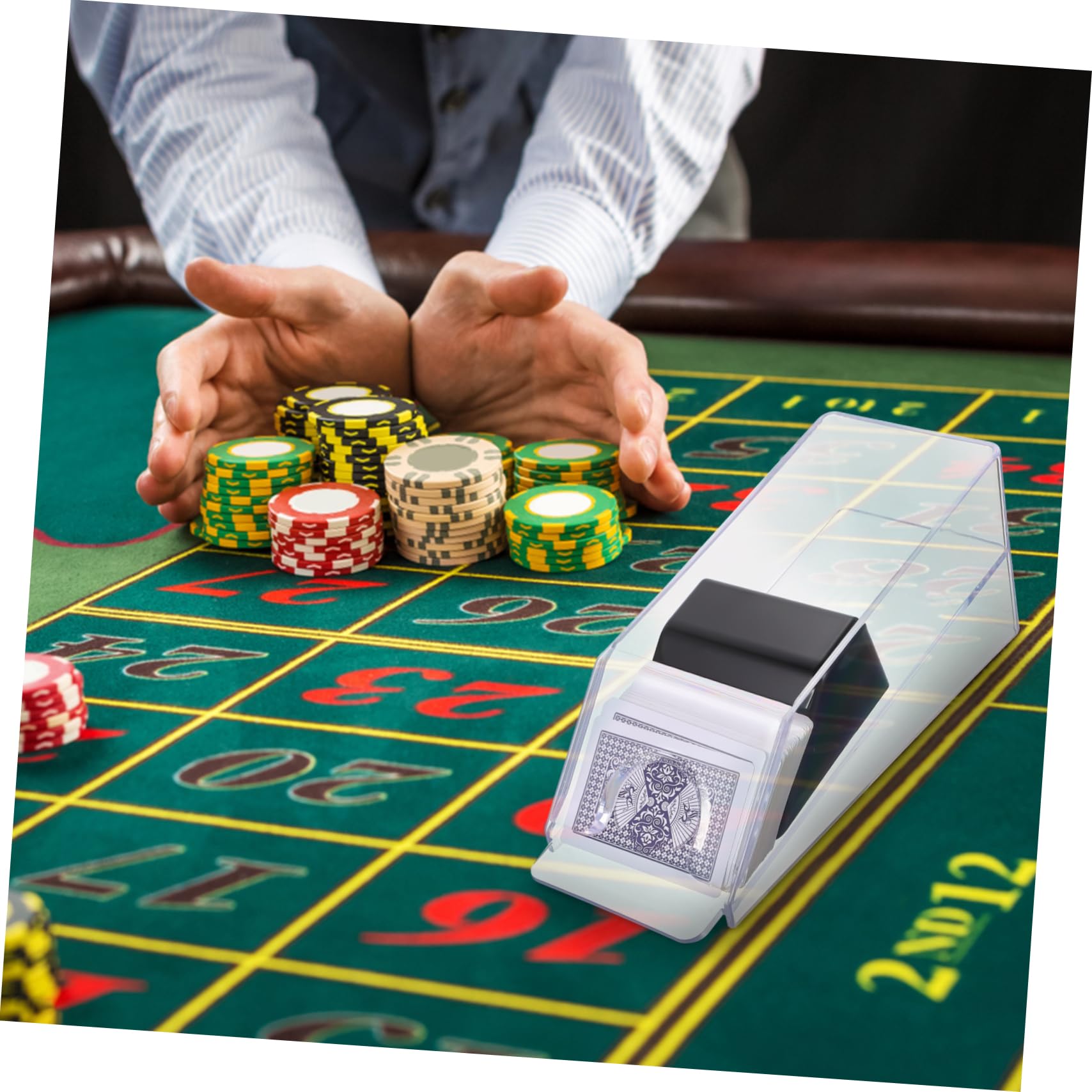 TOYANDONA 1pezzi Dispenser Professionale Per Carte Acrilico Strumento Pratico Per Giochi Da Tavolo Compatto e Trasparente Per Serate Di Poker e Giochi Di Carte Con Amici