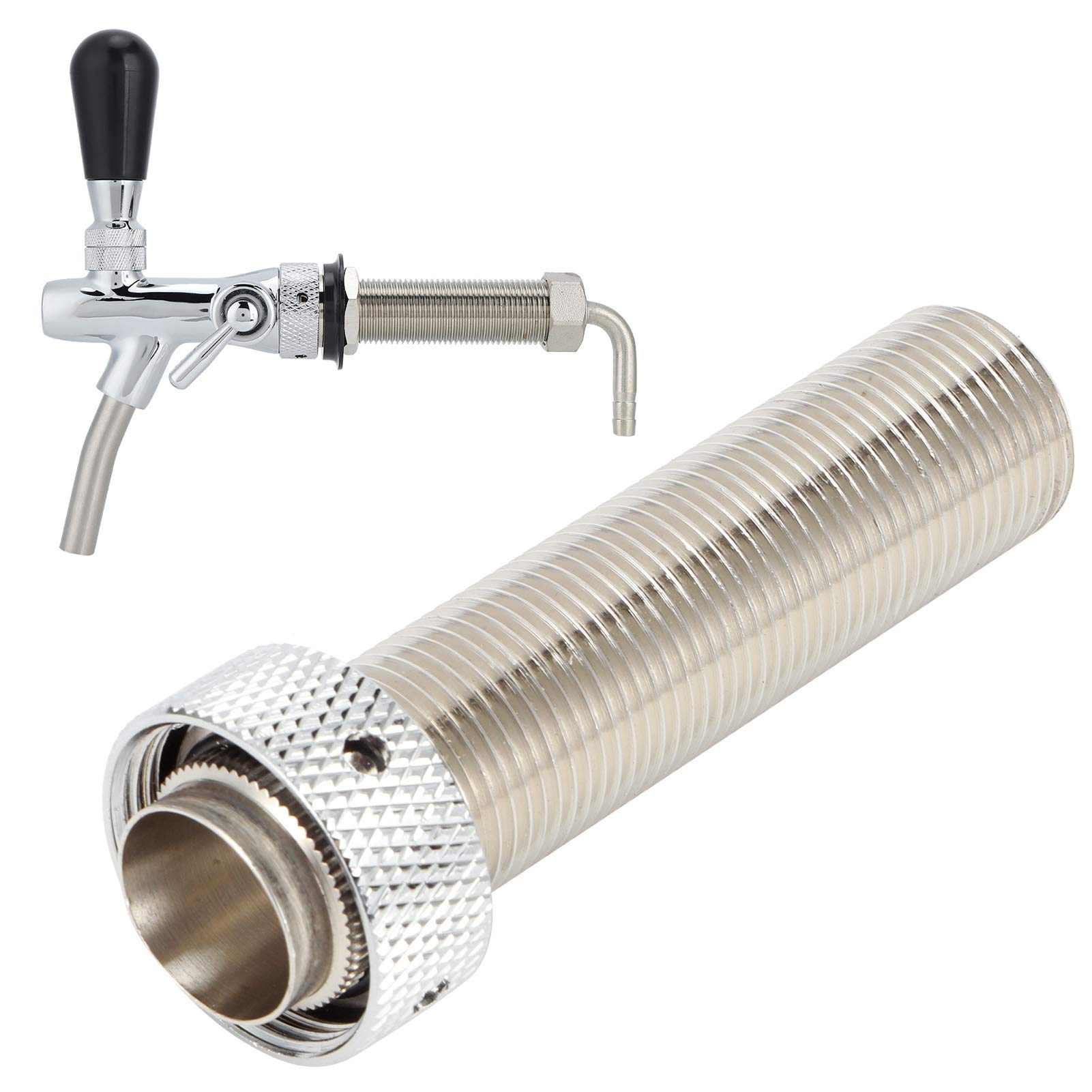 MAGT Bierhahn Langer Schaft, 98,5 mm G5/8 Zoll Gewinde Bierzapfhahn Langer Schaft für Einstellbare Bierhahn Homebrew Ausrüstung