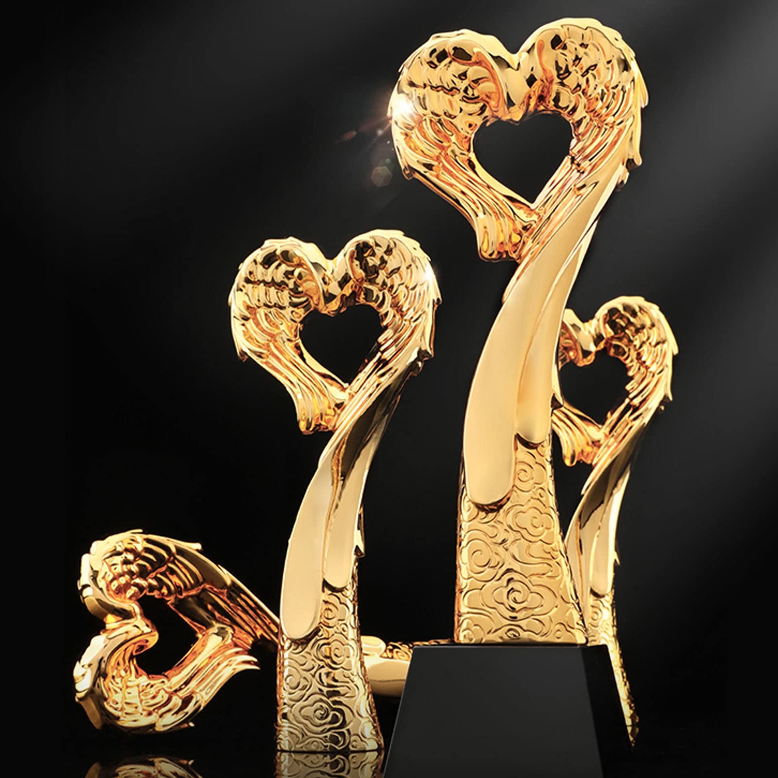 Trophée Ailes d'amour Trophée De Fête De Charité Trophée De Réunion Annuelle Trophée D'excellent Personnel Emballage en Boîte Cadeau Peut Être Gravé