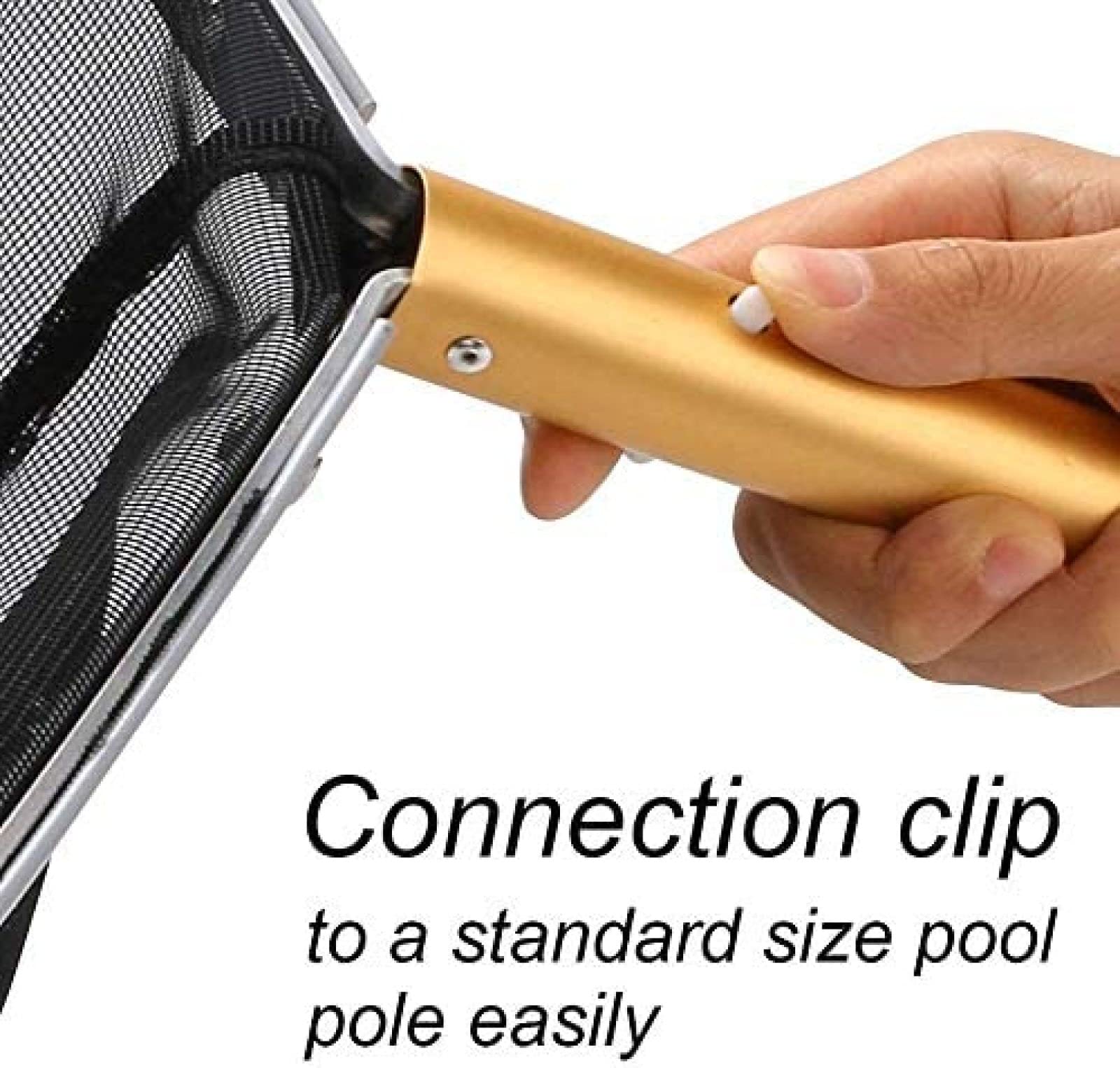 Red para Piscina, Skimmer para Piscina con Estructura metálica Resistente, Red de Limpieza para Piscina con Bolsa Profunda, para Limpiar Hojas y escombros de la Piscina,Black