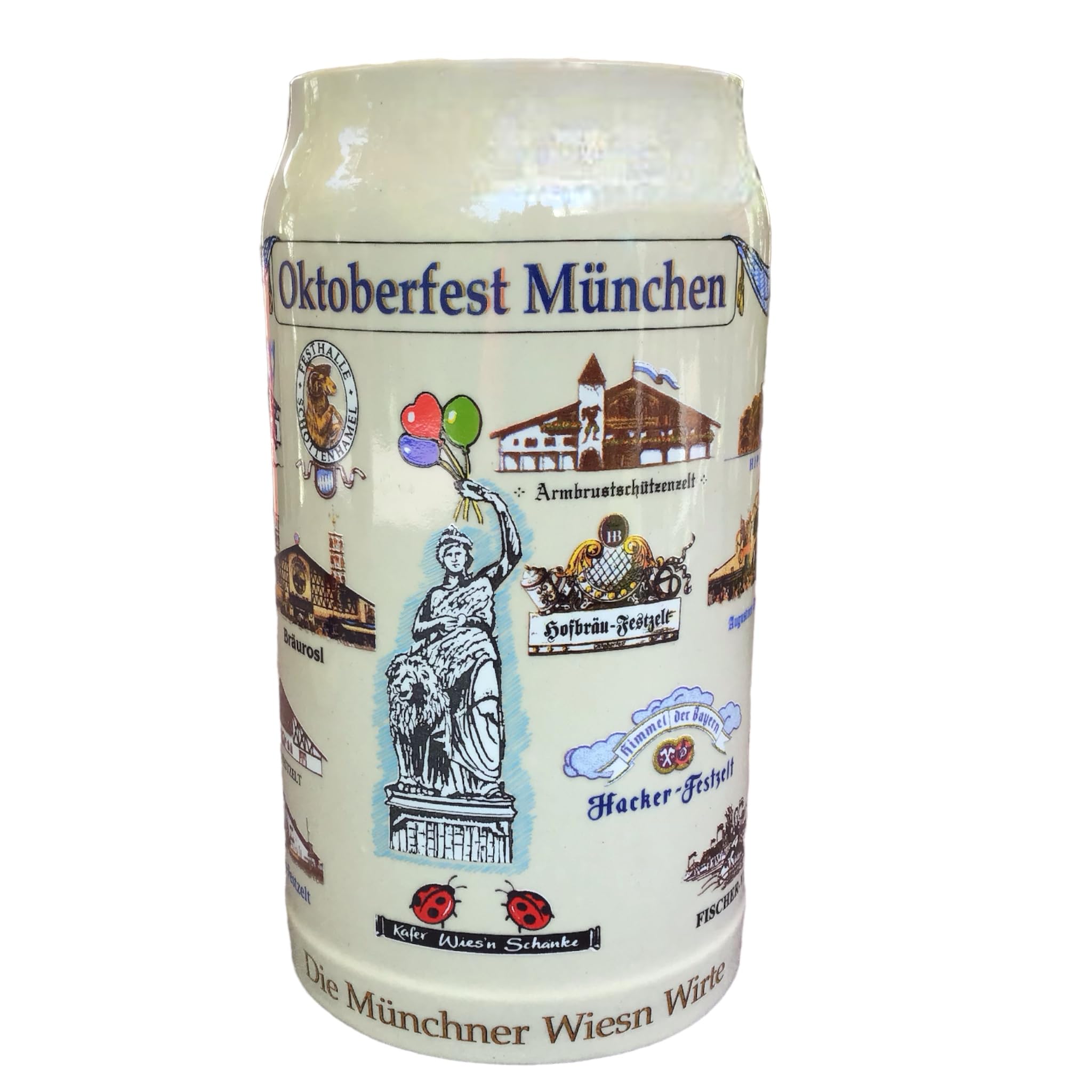 Boccale da collezione originale Oktoberfest 2002 Wiesn Wirtekrug in edizione limitata