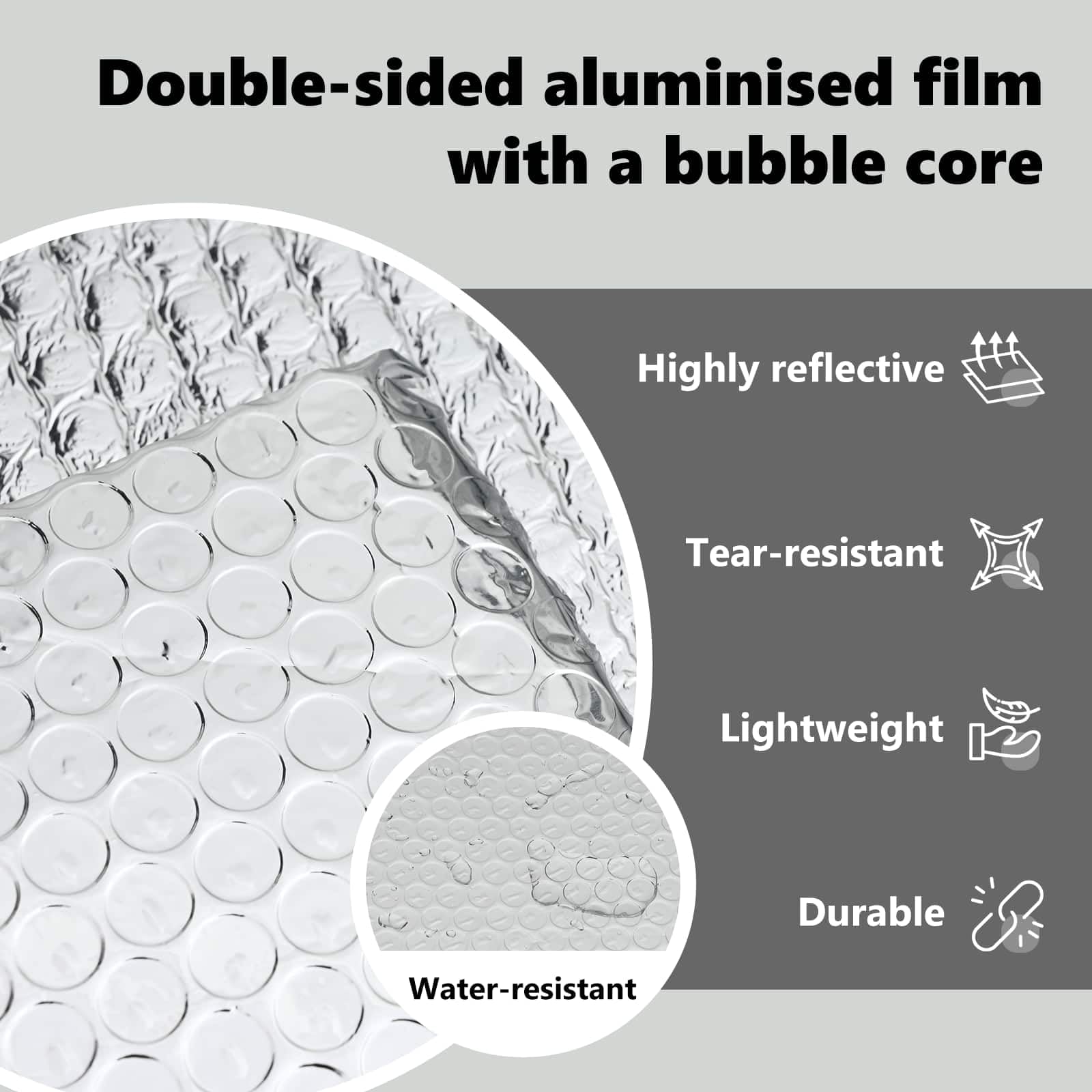 vidaXL Radiatorfolie Zilver 10 x 1 m Polyetheen | Verhoogt de verwarmings efficiëntie als een pro, Gemaakt van sterk hittebestendig aluminium,