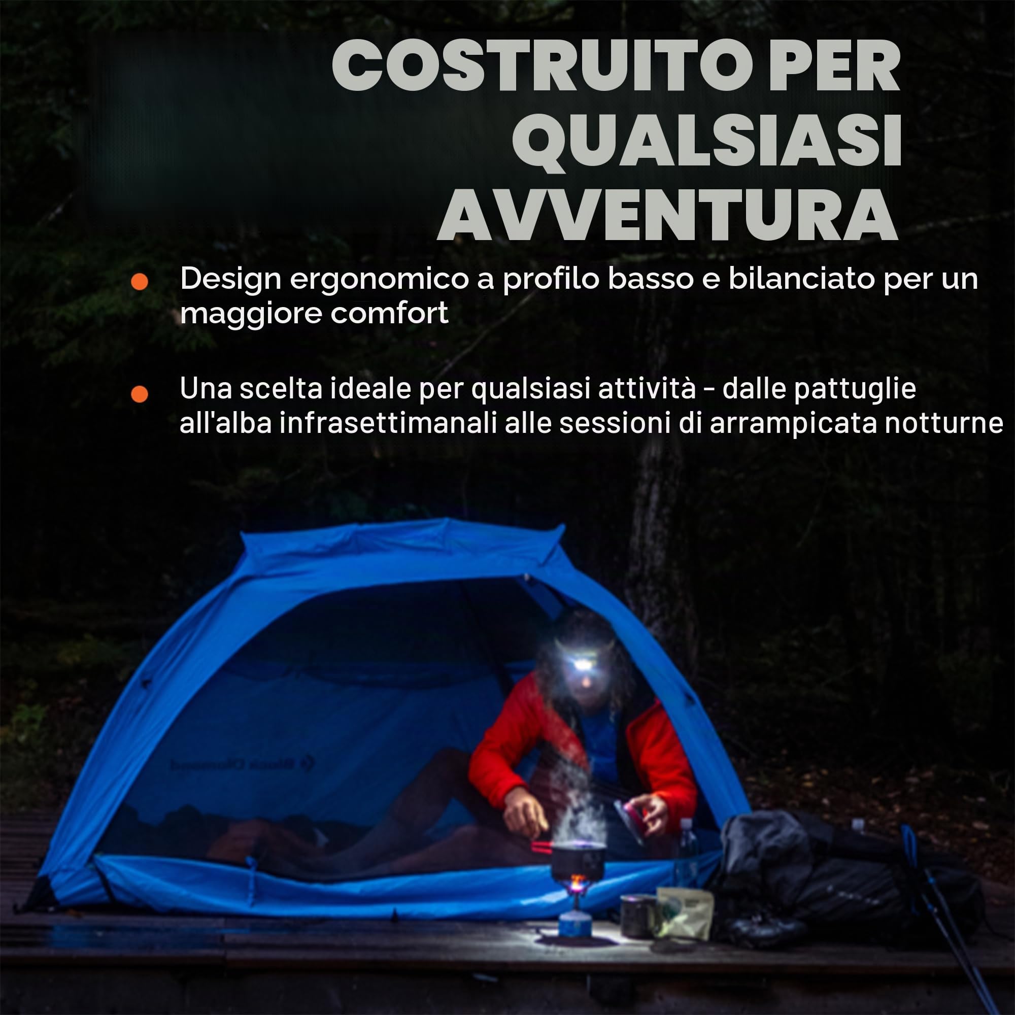 LINTERNA FRONTAL BLACK DIAMOND SPOT 400-R ROJA | 400 lumen, per escursioni, campeggio, corsa, zaino in spalla, emergenze, viaggi e trail running