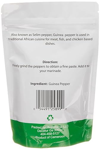 Miniatura 2 de KOPABANA Pimienta de Guinea | Aframomum melegueta | Pimienta Selim | Granos de Selim | 4oz