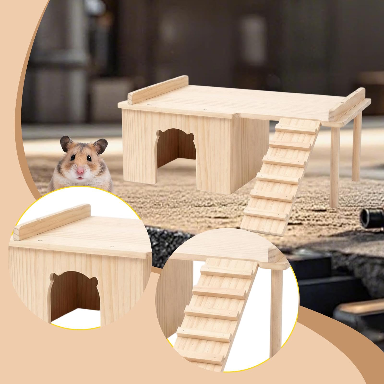Escondite para Hámster, Juguete de Actividad para Animales Pequeños, Hábitat para Animales Pequeños