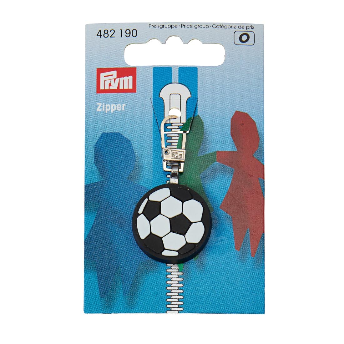 Prym Fashion Zipper Puller, Metal, Black/White, 9.3 x 5.7 x 0.5 cm