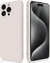 GiiYoon Case for iPhone 15 Pro Max, Soft Silicone TPU Case Flexible Rubber Protector Case Lightweight and Slim Shockproof Anti-Scratch Phone Case (White)