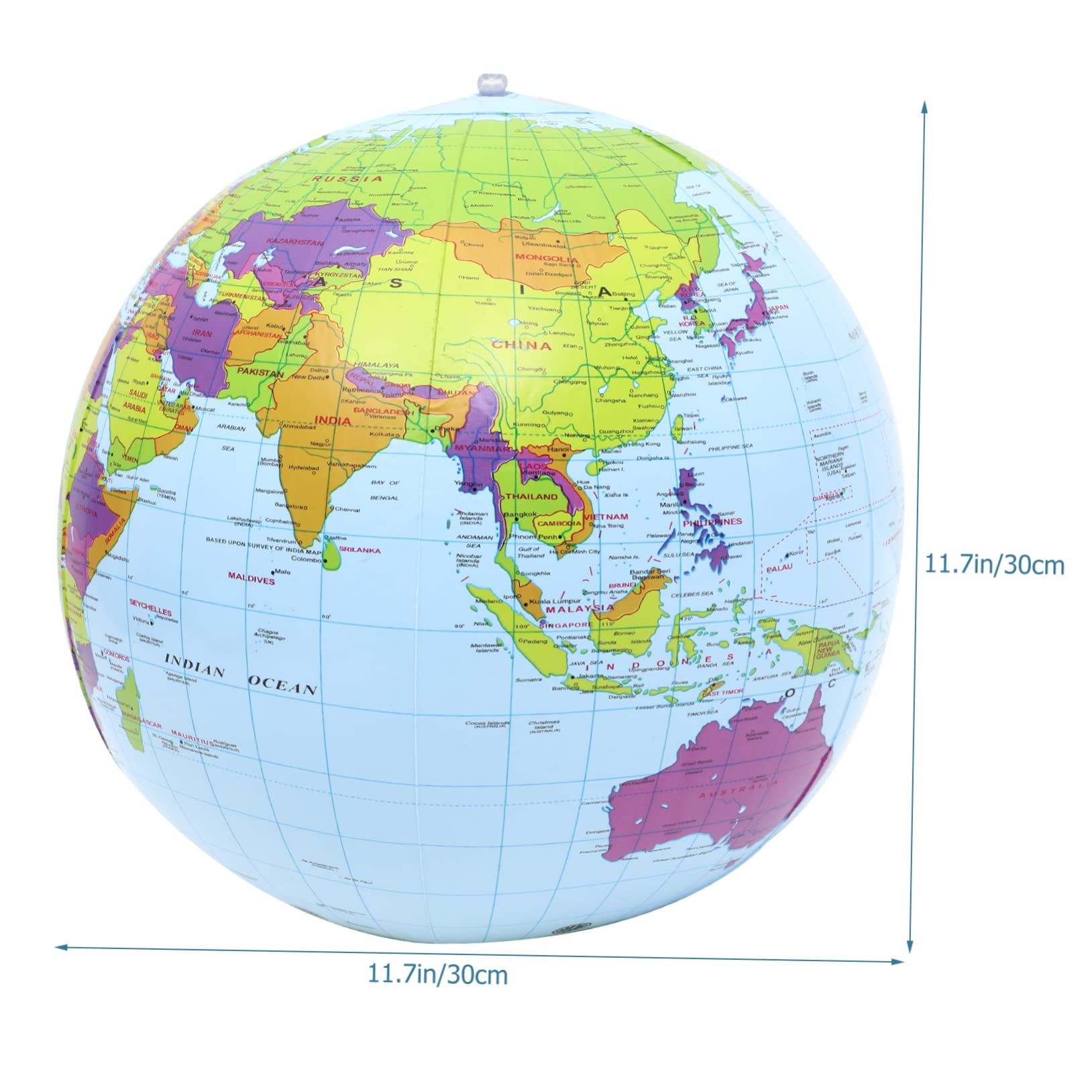 Abaodam 12Pcs Inflatable Beach Balls Globe Shaped Creative Summer Pool Balls for Safe Material for Beach and Pool Parties Fun Outdoor Activities