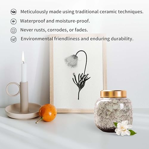 Miniatura 5 de Urna pequeña de recuerdo de cenizas  Tapa de rosca de metal para cenizas humanas  para uso en mascotas  Peso aproximado de 10 libras  para adultos y