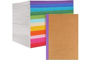 EOOUT Bulk Pack of 40 A5 Kraft Notebooks