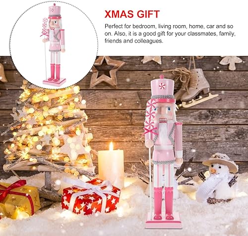 Miniatura 9 de IMIKEYA Figuras de cascanueces de Navidad Cascanueces de madera de Navidad, juego de adornos de cascanueces de Navidad, decoraciones de Navidad,