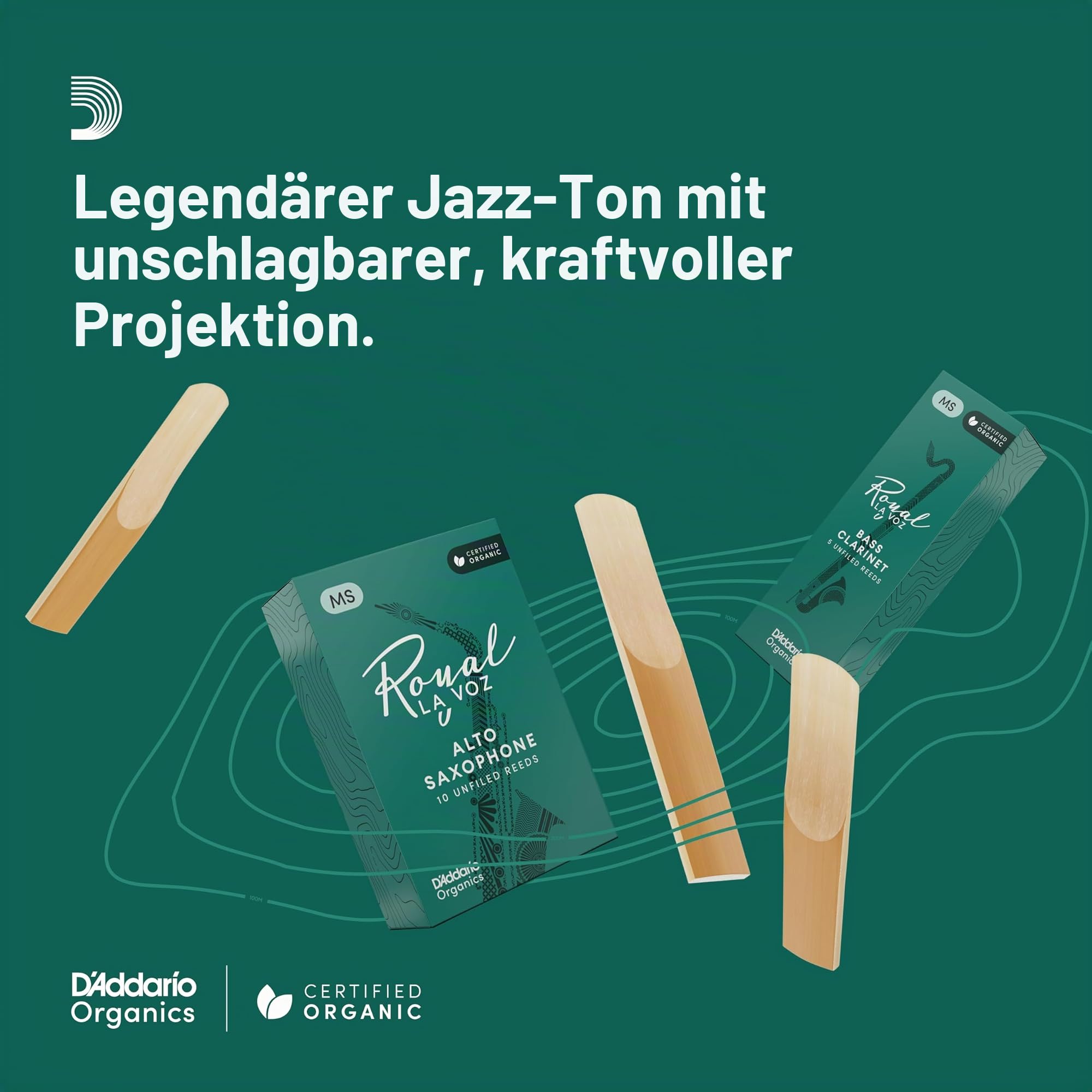 La Voz Blätter für Altsaxophon Stärke Medium (10 Stück)