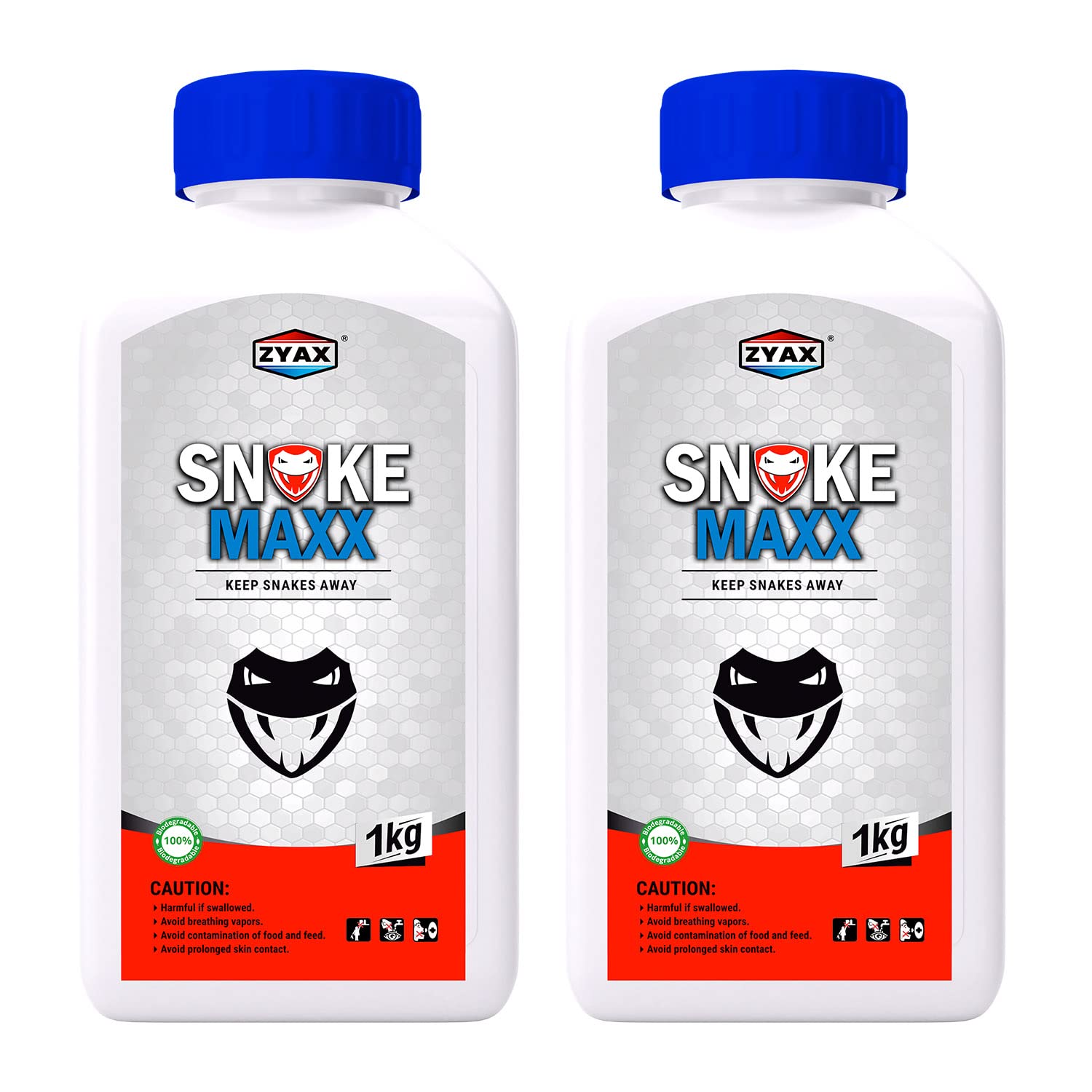 Snake Maxx Non-Toxic Biodegradable Pet-Friendly Snake Repellent Powder that Shields, Protects Lawns, Gardens, Yards - Formulation is Unpleasant to Snakes, For Outdoor Use Only, 1 KG (Pack of 2)
