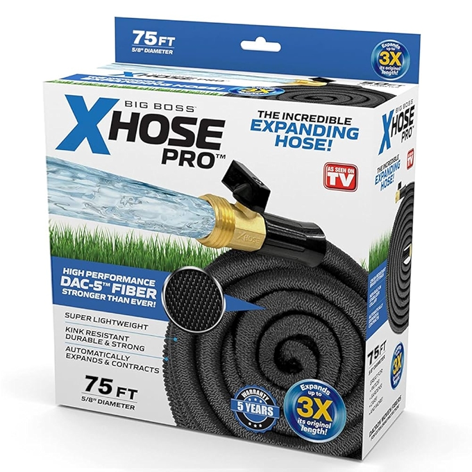 X-Hose Pro 可扩展园艺水管 75英尺 重型轻便伸缩水管