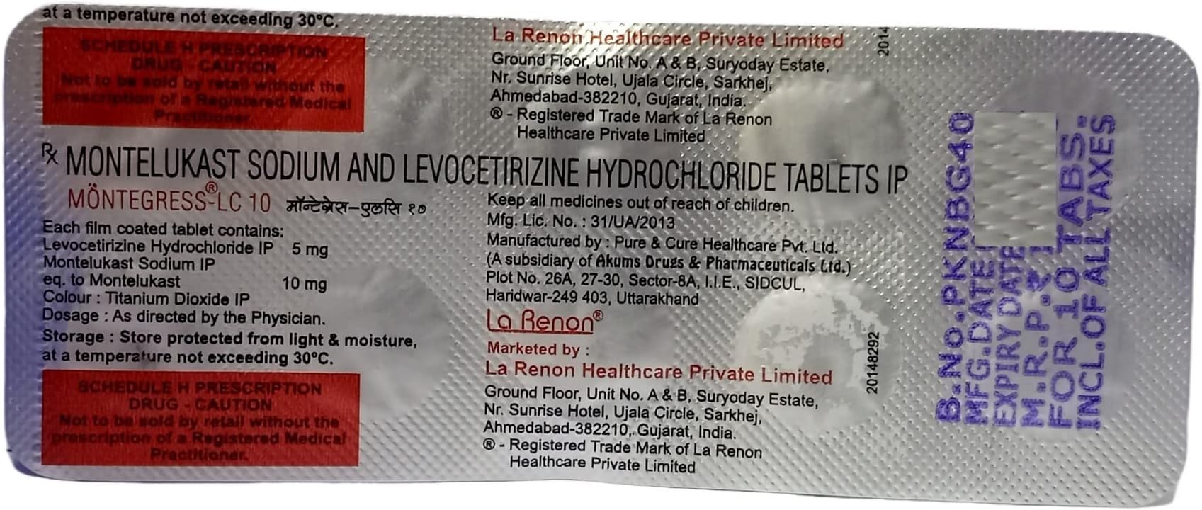 Montegress-LC 10 - Strip of 10 Tablets