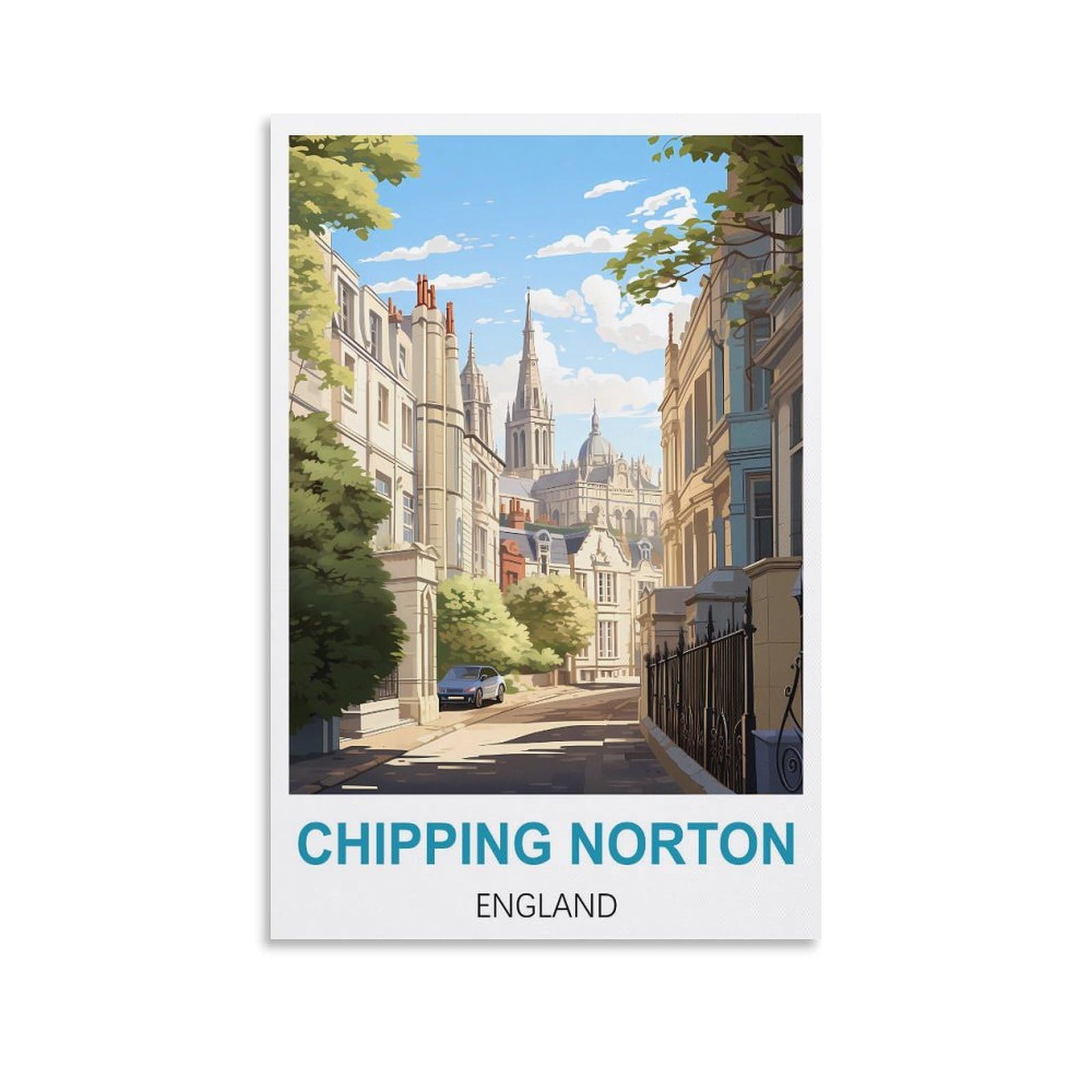 Retro Vintage Wall tin Plaque,Chipping Norton Englands,Art Plaque Poster Wall Decor for Home Tool Room Bar Club Restaurant Cafe 15x30cm