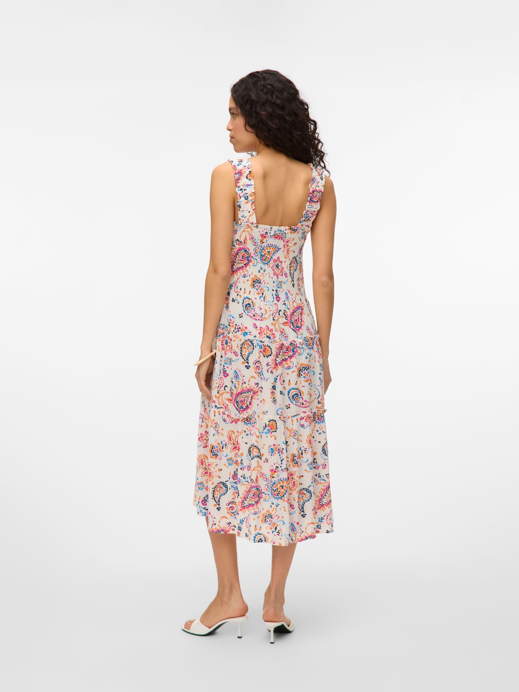 VERO MODA Vmmenny SL Smock Calf Dress WVN GA Vmmenny SL Robe molletonnée WVN GA Femme (Lot de 1)