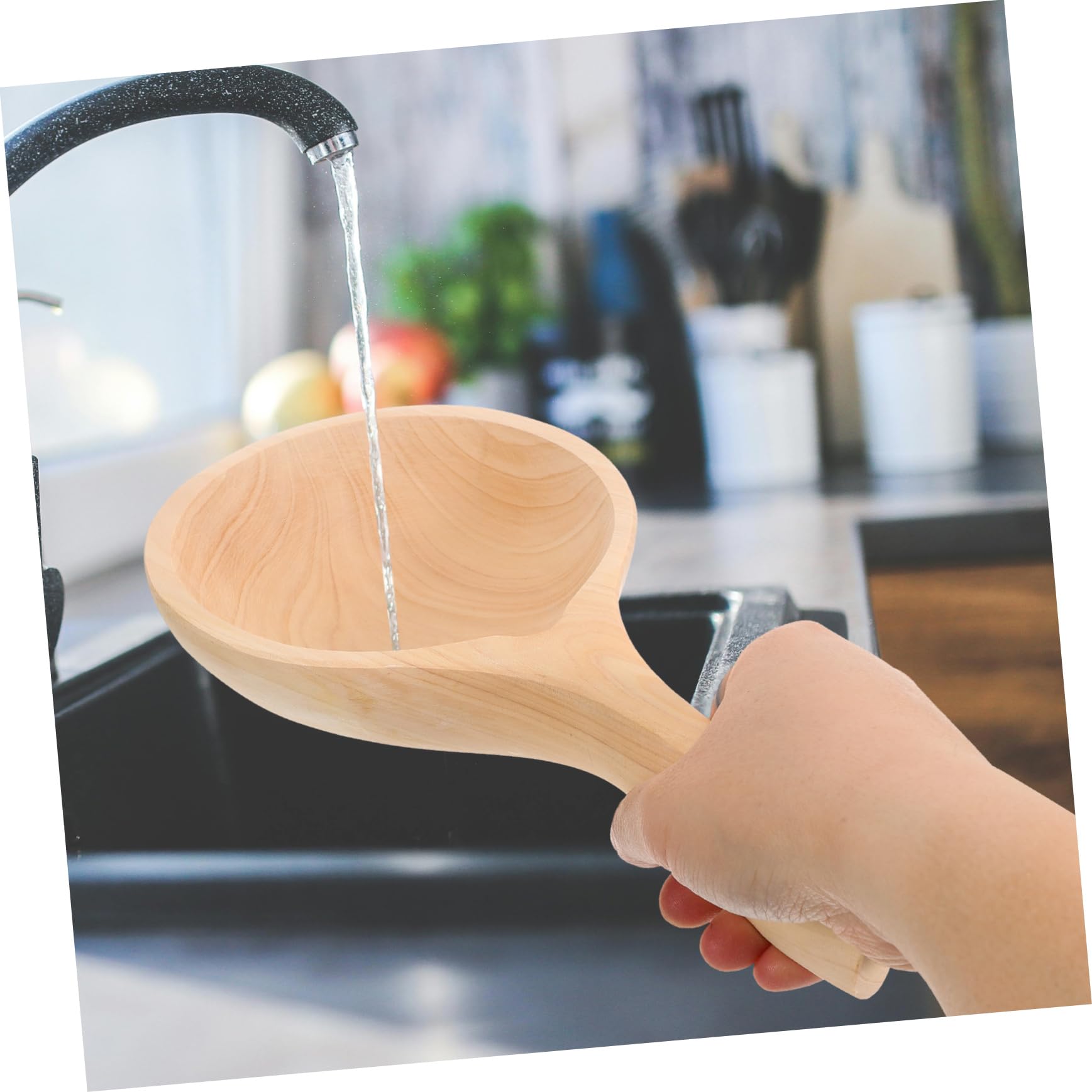 PRETYZOOM 3piezas Cucharón De Madera De Ciprés Para Cocina Utensilio Multifuncional De Madera Para y Arroz Herramienta Práctica y Ergonómica Mediano Cocina y Jardín
