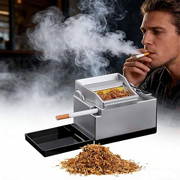 ERICAT 6.5mm/8mm Electric Cigarette Rolling Machine, Fully Automatic Cigarette Rolling Machine with Cigarette Case and Indicator Light Working Status, Evenly Filled Tobacco, for Husband/Father