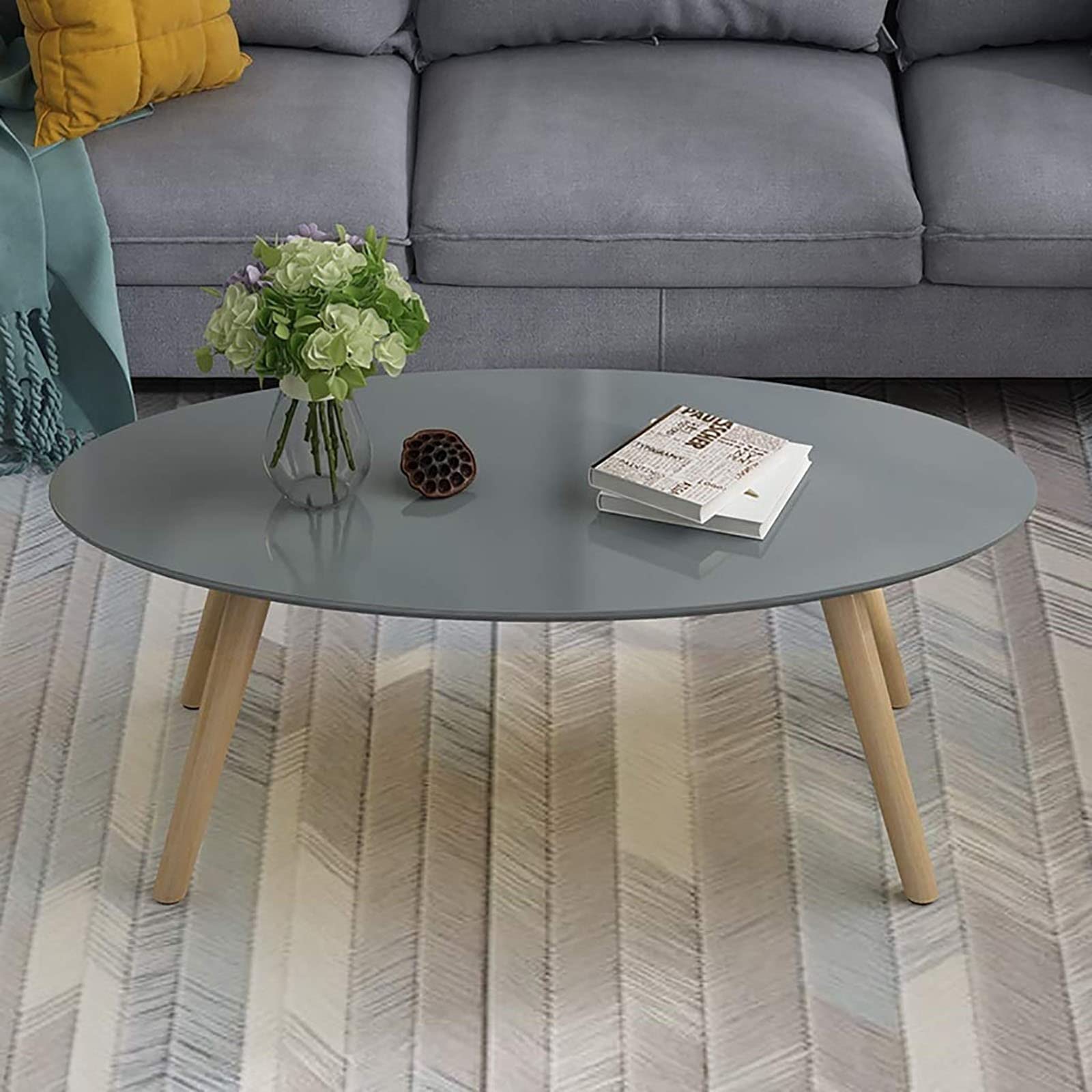 Amazon｜ソファサイドテーブル、ヨーロピアンスタイルのオーバル