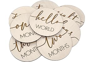 Capture Baby's Precious Milestones with Our Wood Milestone Discs