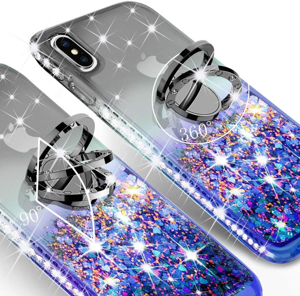 CaseMarket 背面強化ガラス 背面ケース apple iPhone XS Max (iPhoneXSMax) グラフィック クレイジー  ペイント アート 2037 iPhoneXSMax-BCM2G2037-78 Apple iPhone Xs Max ケース、[強化ガラススクリーンプロテクター] SOGA ダイヤモンドグリッターリキッドクイッ