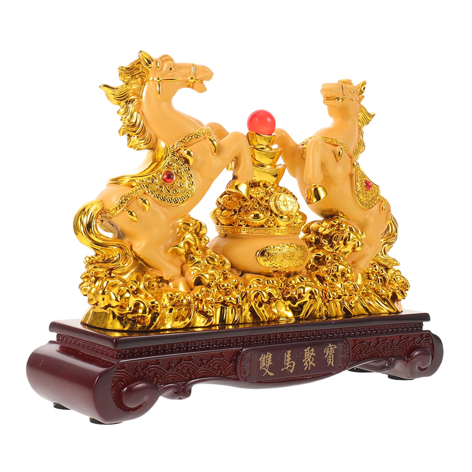 Alipis Feng Shui Pferdeornament aus Kunstharz für Schreibtisch und Zuhause