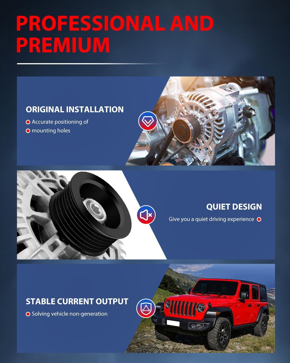 cciyu Alternator 11017 Fit for 2004-2008 For Nissan for Maxima