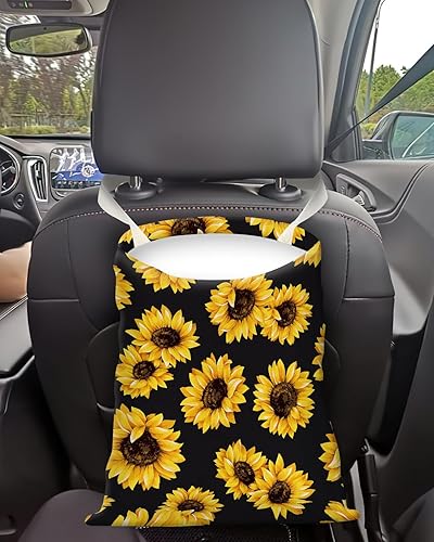 Miniatura 2 de Basurero para automóvil, bolsa de basura colgante para el respaldo del asiento, bonita bolsa de basura de lona para automóvil, organizador esencial