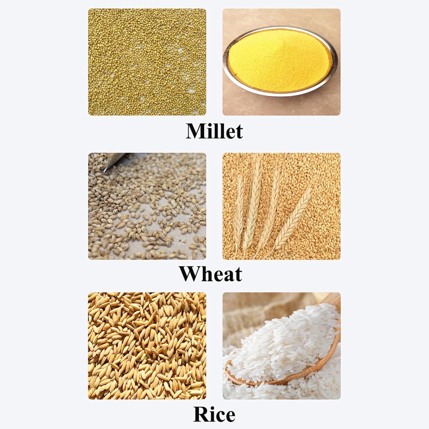 Electric Grain Peeling Machine for Rice Corn Soybeans High Speed 2800r/min 180-200kg/h Efficiency