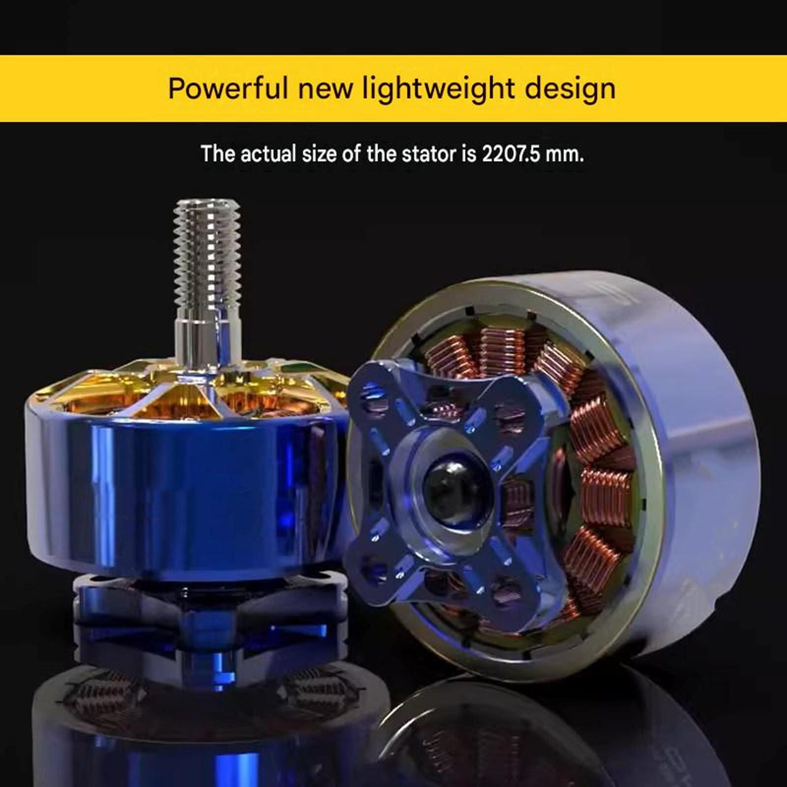 Motor FPV de aleación de aluminio para actualización de energía, componente compacto sin escobillas, uso de actualización de reparación de ensamblaje, pieza de repuesto para práctica de vuelo, pieza