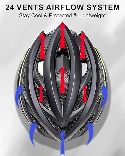 Miniatura 4 de KINGBIKE - Casco de bicicleta para adultos, hombres, mujeres y jóvenes, para ciclismo en carretera y montaña, con luz recargable por USB,